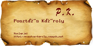 Posztós Károly névjegykártya
