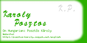 karoly posztos business card